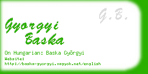 gyorgyi baska business card