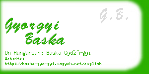 gyorgyi baska business card